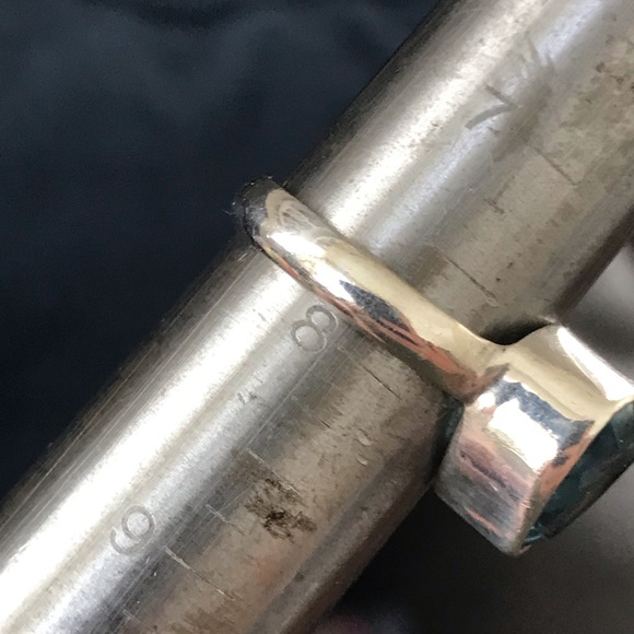 Sterling Silver Blue Topaz Ring - Picture 5 of 9